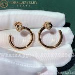 Piaget Rose Gold Diamond Open Hoop Earrings G38PV700 - Image 7