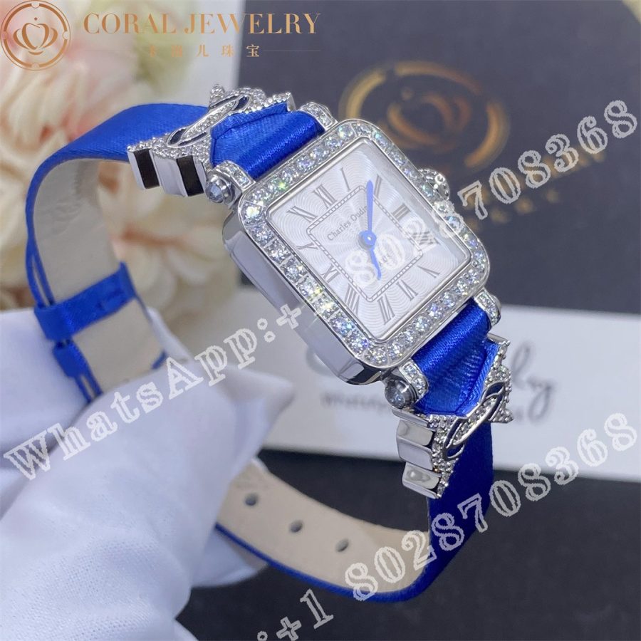 Charles Oudin Pansy Retro 20MM Watch with Elements Roman Style - Image 3