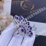 Garrard Fanfare Symphony Diamond and Sapphire Ring In 18ct White Gold with Lapis Lazuli - Image 6