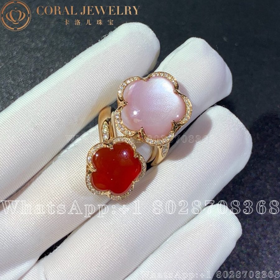 Pasquale Bruni Bon Ton Dolce Vita Contrarié Ring in 18k Rose Gold with Quartz and Pink Mother-of-Pearl - Image 7