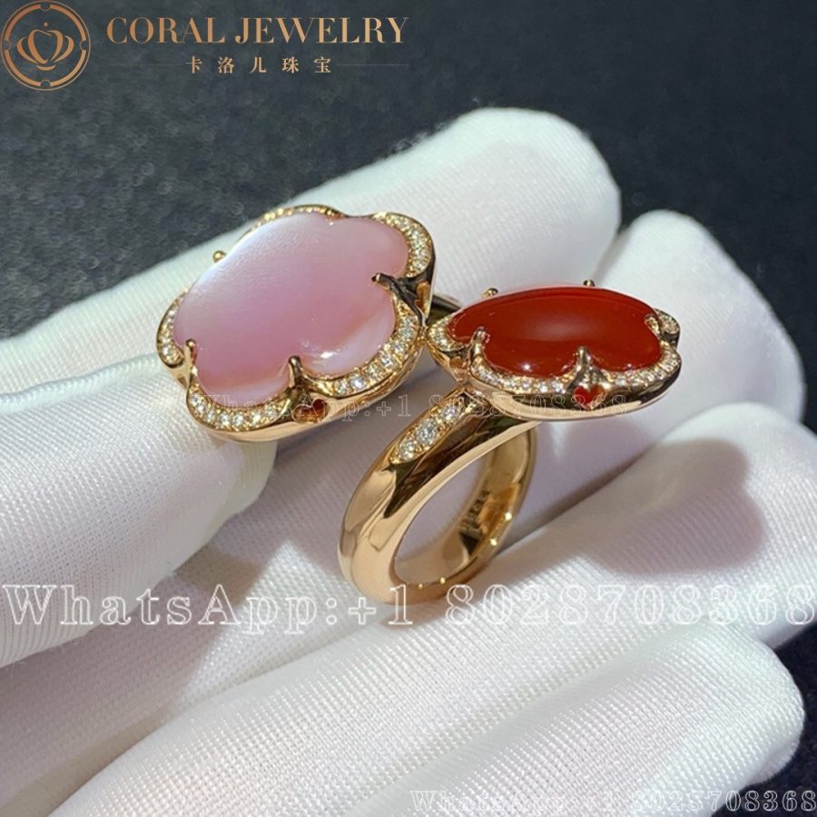 Pasquale Bruni Bon Ton Dolce Vita Contrarié Ring in 18k Rose Gold with Quartz and Pink Mother-of-Pearl - Image 6