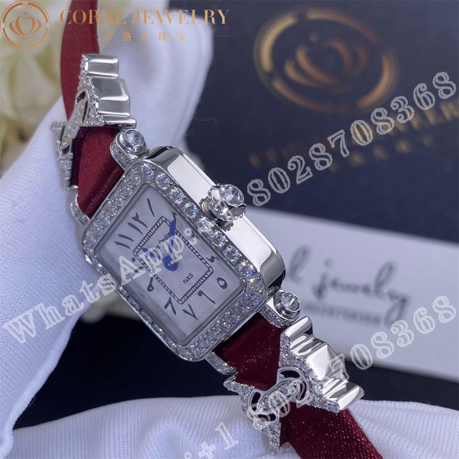 Charles Oudin Pansy Retro 20MM Watch with Elements Arabic Style - Image 5