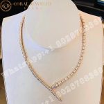 Bulgari Serpenti Viper 18 Kt Rose Gold Necklace Set with Pavé Diamonds Ref.: 358776 - Image 7