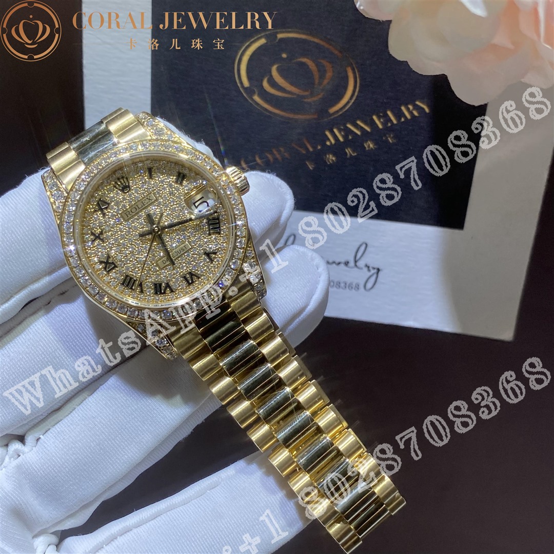 Rolex Datejust Lady In Yellow Gold 178158 31mm Coral (2)