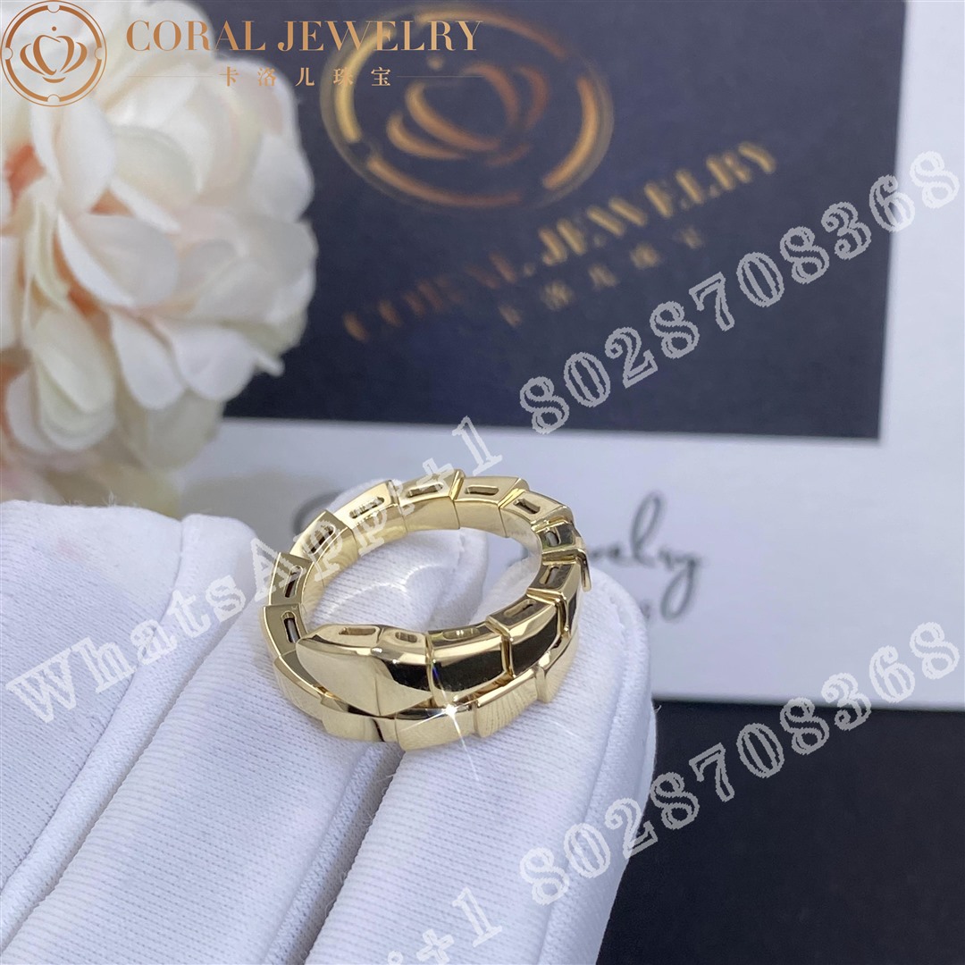 Bulgari Serpenti Viper 18 Kt Yellow Gold Ring Ref 358642 Coral (1)