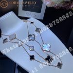 Van Cleef & Arpels Magic Alhambra Long Necklace, 16 Motifs Rose Gold, Mother-of-pearl, Onyx - Image 8