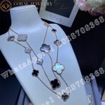 Van Cleef & Arpels Magic Alhambra Long Necklace, 16 Motifs Rose Gold, Mother-of-pearl, Onyx - Image 9