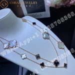 Van Cleef & Arpels Magic Alhambra Long Necklace, 16 Motifs Rose Gold, Mother-of-pearl, Onyx - Image 5