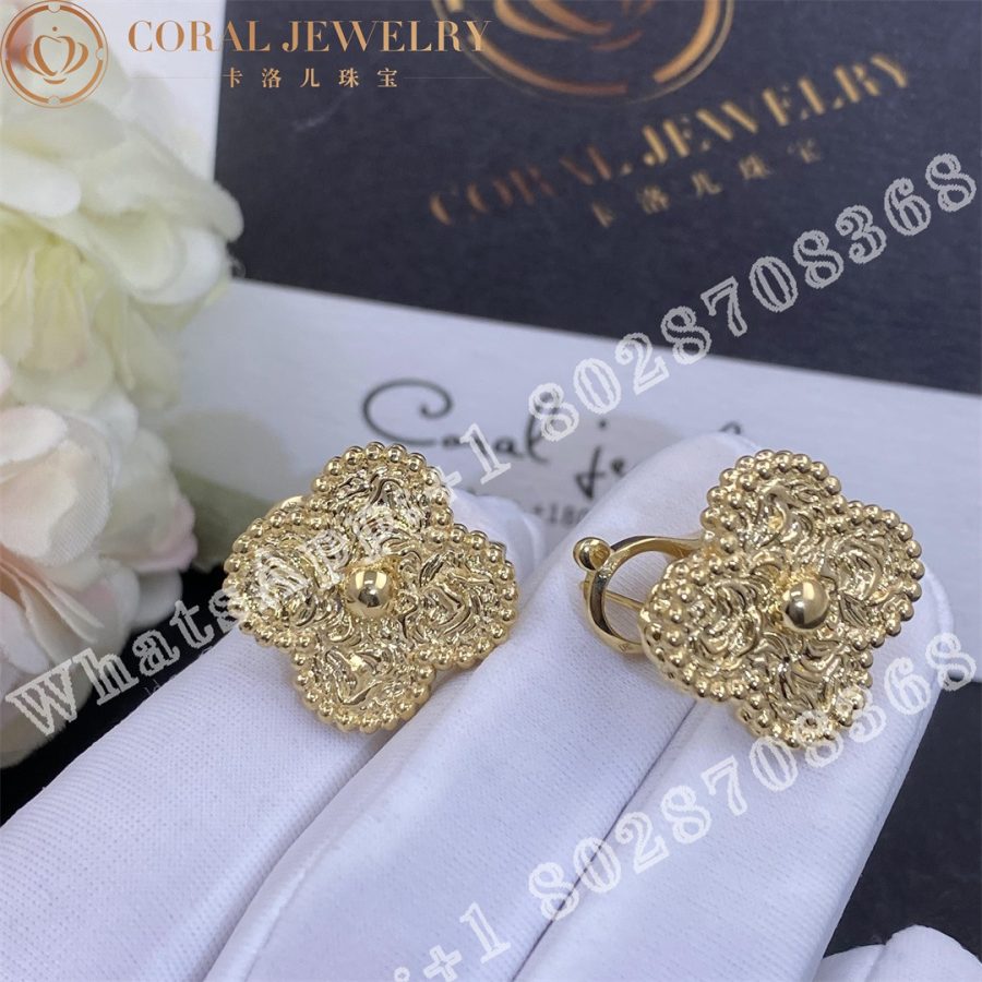 Van Cleef & Arpels Magic Alhambra earrings 18K Yellow gold VCARO1II00 - Image 4