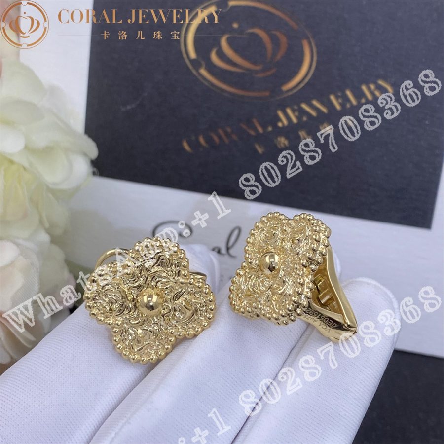 Van Cleef & Arpels Magic Alhambra earrings 18K Yellow gold VCARO1II00 - Image 5