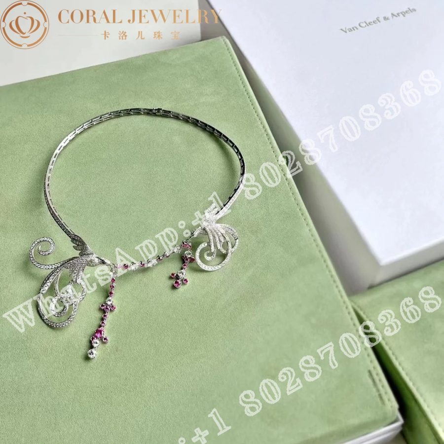 Van Cleef & Arpels Oiseaux de Paradis Necklace White gold, Diamond VCARN5OJ00 - Image 3