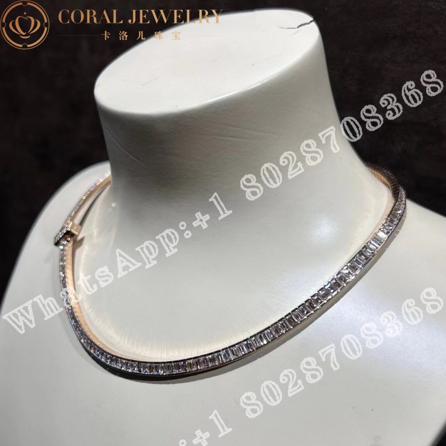 Tiffany T T1 Diamond Necklace in 18k Rose Gold - Image 3