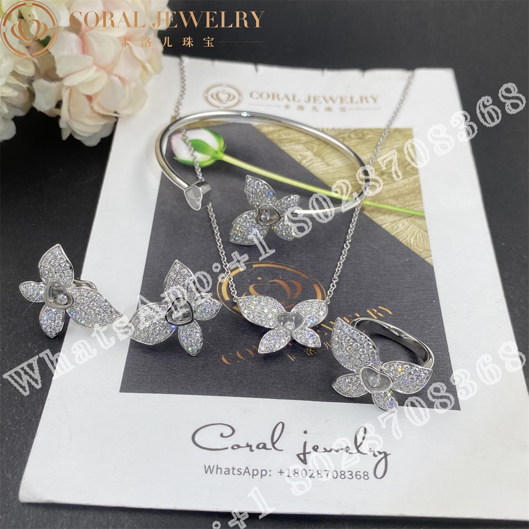 Chopard Happy Butterfly X Mariah Carey Earrings, Ethical White Gold, Diamonds 848536-1001 - Image 5