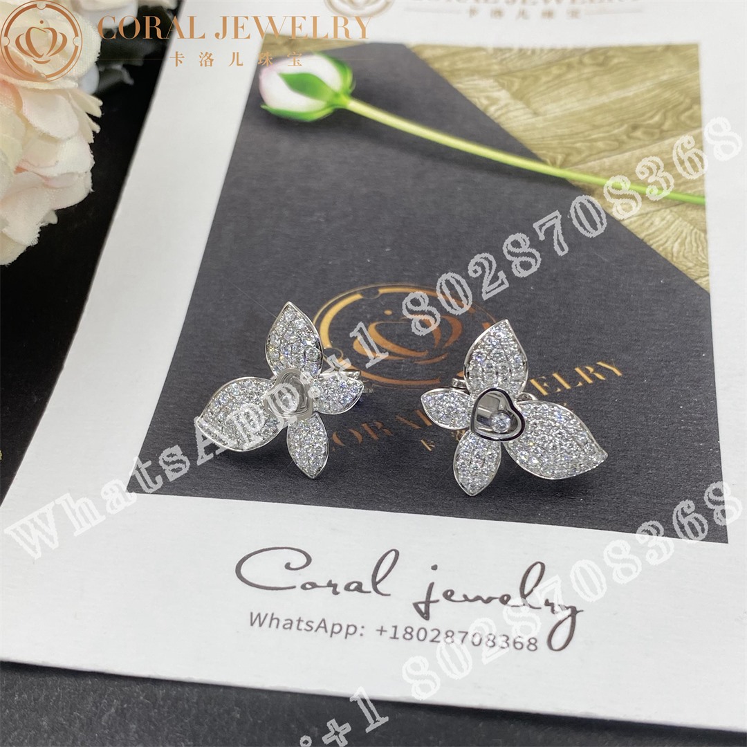 Chopard Happy Butterfly X Mariah Carey Earrings, Ethical White Gold, Diamonds 848536-1001 - Image 4