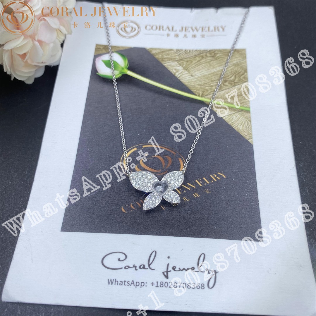 Chopard Happy Butterfly X Mariah Carey Necklace, Ethical White Gold, Diamonds 818536-1001 - Image 4