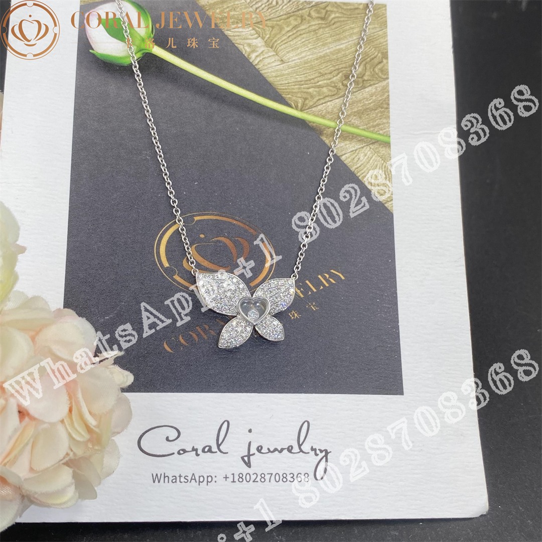 Chopard Happy Butterfly X Mariah Carey Necklace, Ethical White Gold, Diamonds 818536-1001 - Image 5