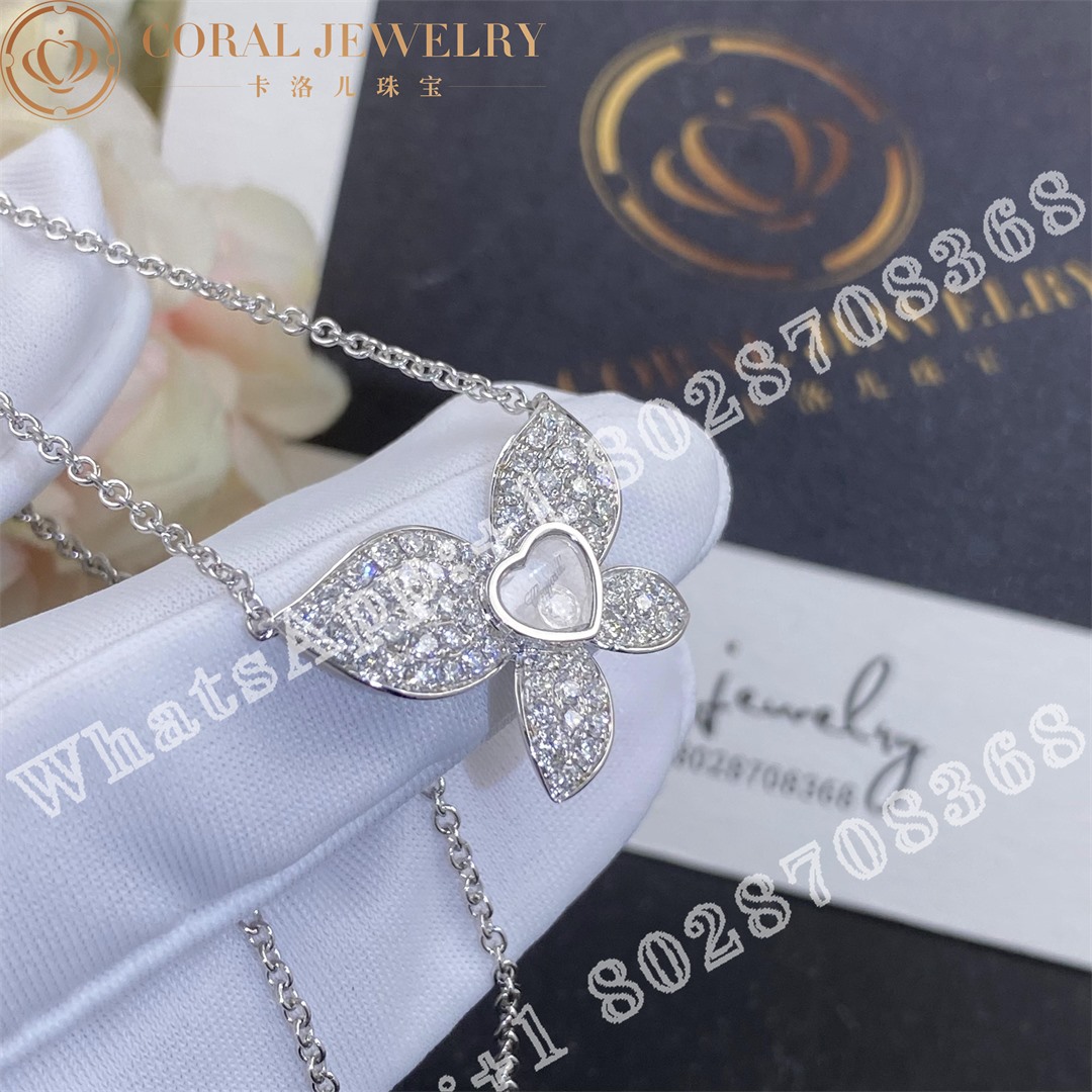 Chopard Happy Butterfly X Mariah Carey Necklace Ethical White Gold Diamonds 818536 1001 Coral (3)