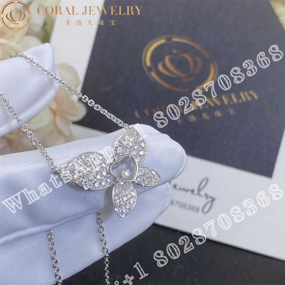 Chopard Happy Butterfly X Mariah Carey Necklace, Ethical White Gold, Diamonds 818536-1001 - Image 3
