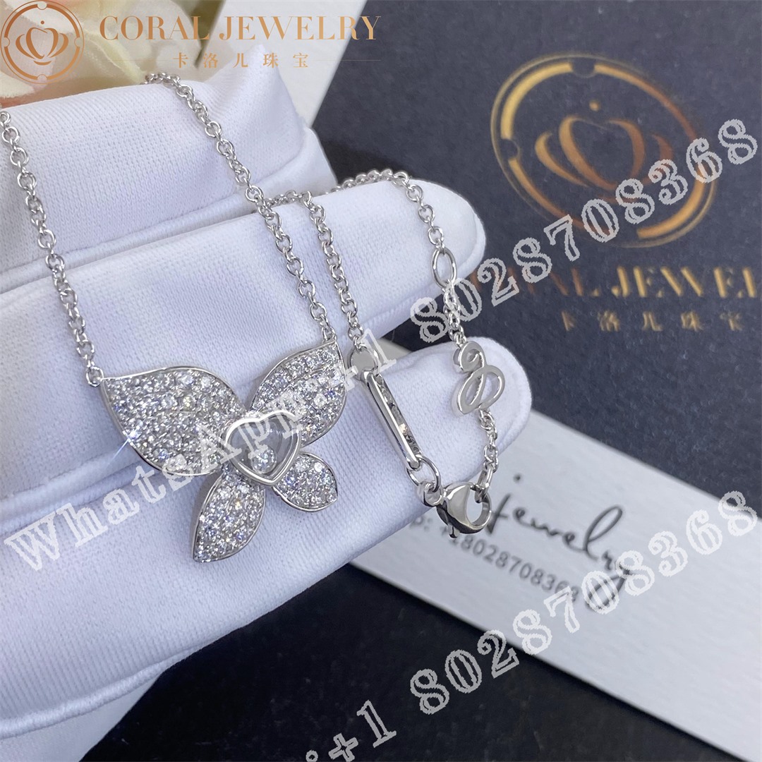 Chopard Happy Butterfly X Mariah Carey Necklace Ethical White Gold Diamonds 818536 1001 Coral (6)
