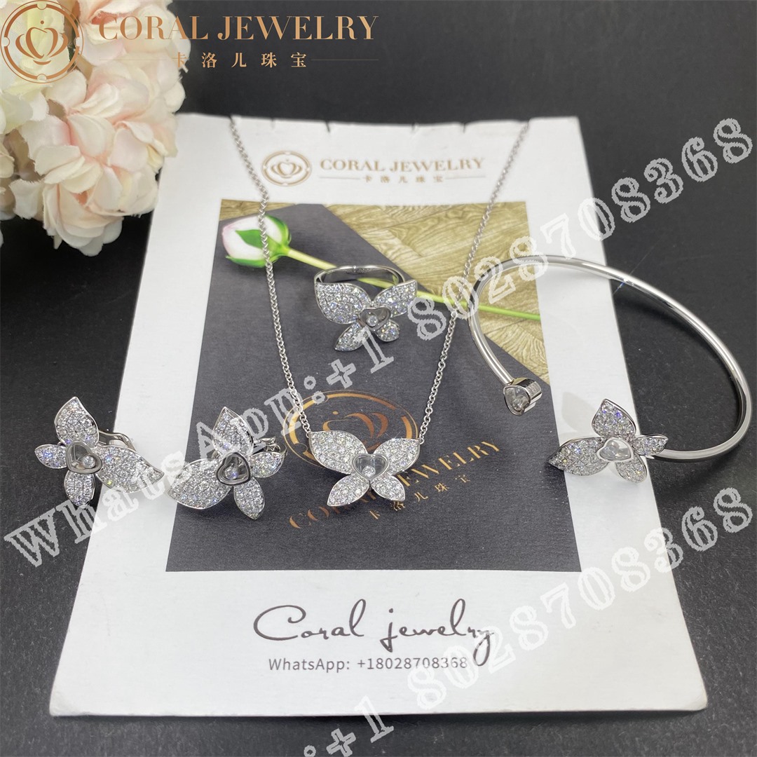 Chopard Happy Butterfly X Mariah Carey Necklace, Ethical White Gold, Diamonds 818536-1001 - Image 6