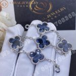 Van Cleef & Arpels Vintage Alhambra bracelet, 5 motifs White gold, Pietersite - Image 4