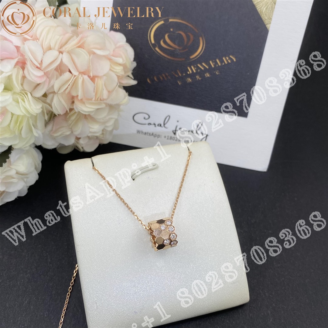 Chaumet Bee My Love Pendant Medium Model Rose Gold Diamonds Coral (1)