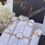 Chopard Happy Hearts 18K Rose Gold Mother-Of-Pearl & Diamond Charm Bracelet 857482-5031 - Image 3