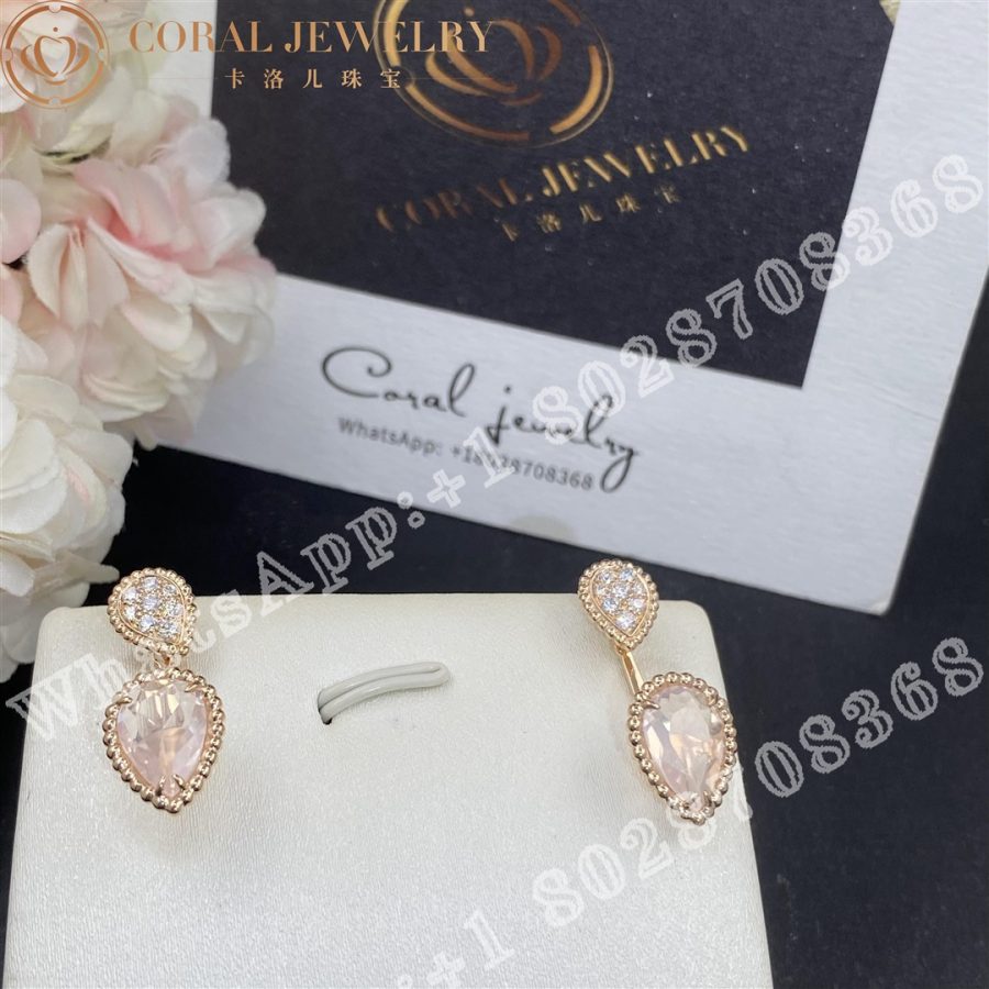 Boucheron Serpent Bohème Rose Quartz Earring, S and Xs Motifs JCO01567 - Image 7