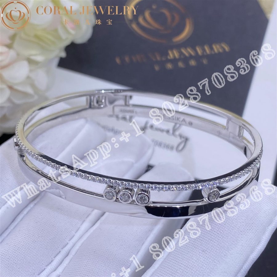 Messika Bangle Move Romane LM White Gold Diamond Bracelet 6747-WG - Image 4