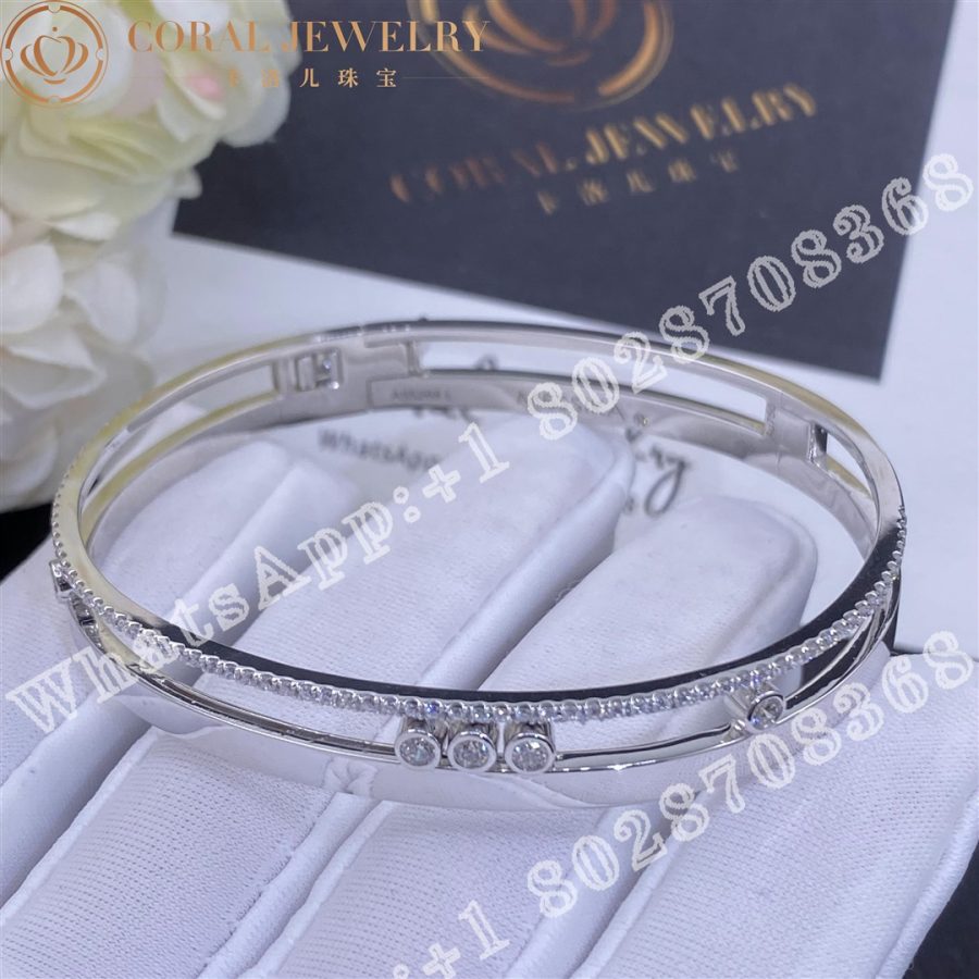 Messika Bangle Move Romane LM White Gold Diamond Bracelet 6747-WG - Image 5