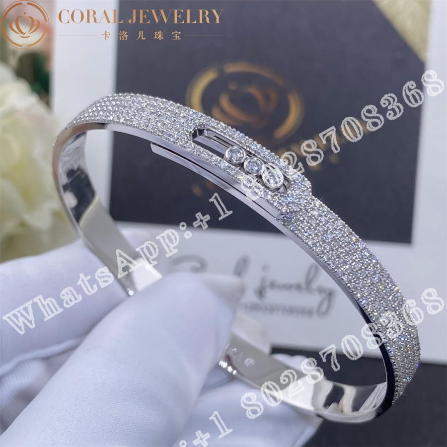 Messika Move Noa full pavé diamond bangle bracelet 12722-WG - Image 3