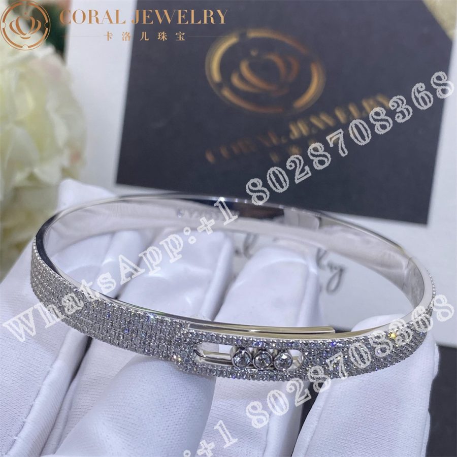 Messika Move Noa full pavé diamond bangle bracelet 12722-WG - Image 5