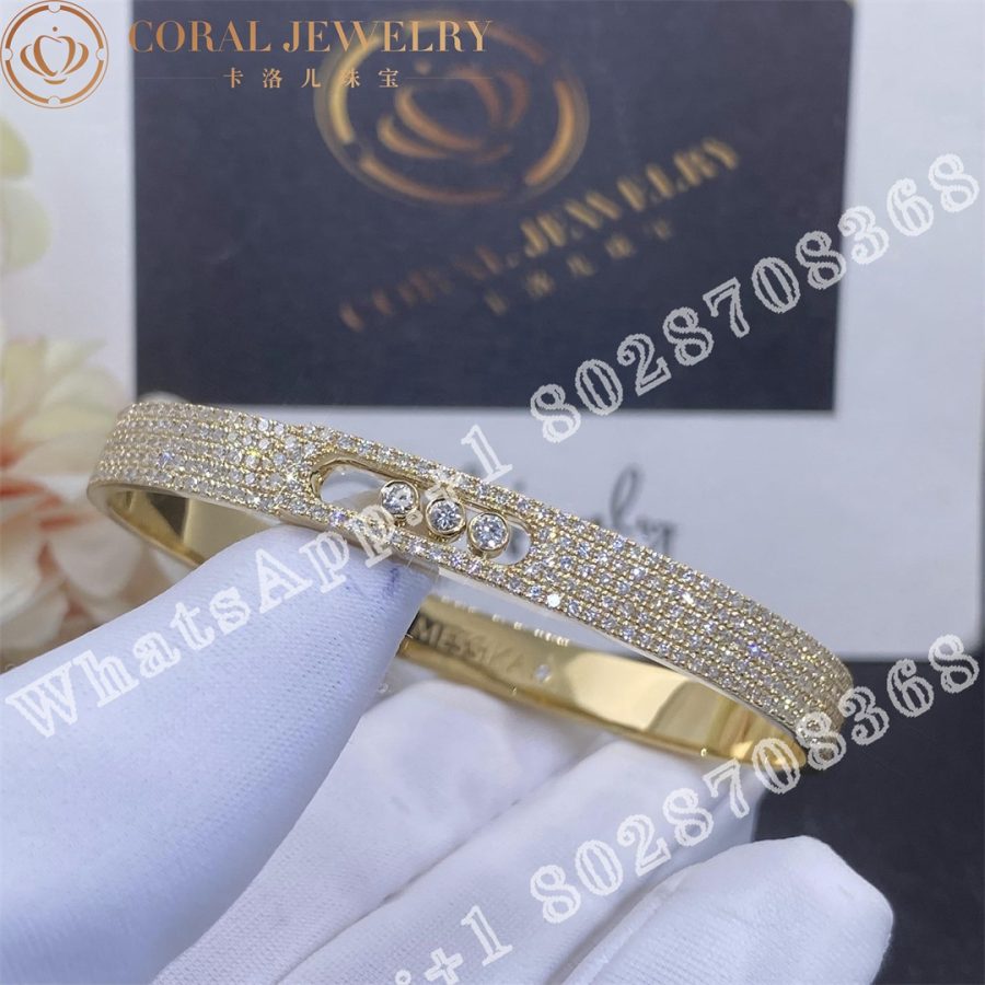 Messika Move Noa full pavé diamond bangle bracelet 12722-YG - Image 4