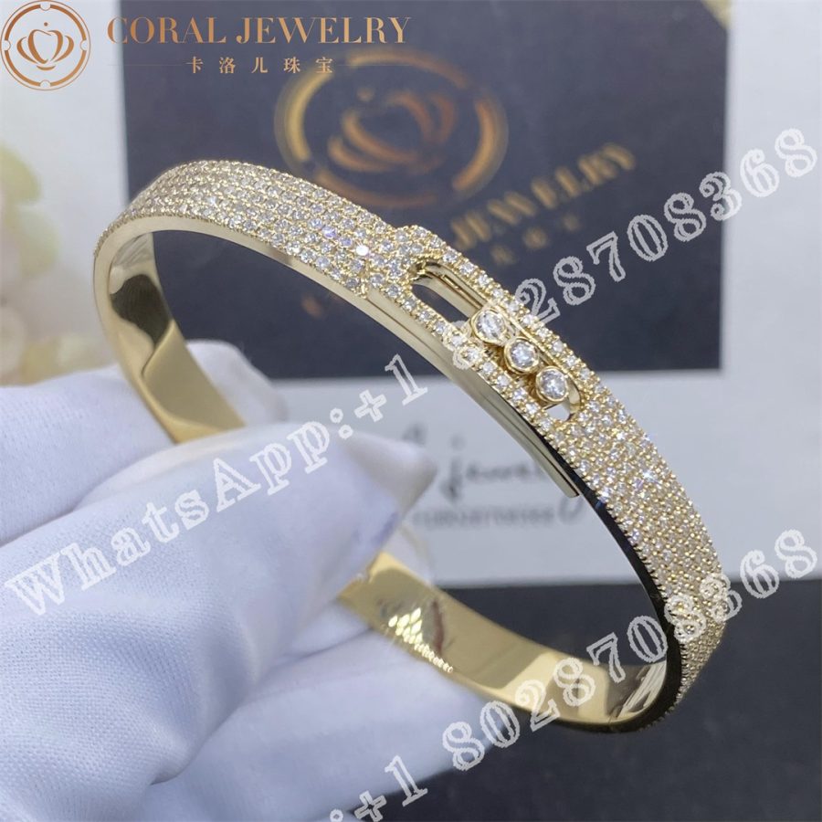 Messika Move Noa full pavé diamond bangle bracelet 12722-YG - Image 5