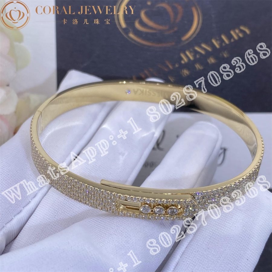 Messika Move Noa full pavé diamond bangle bracelet 12722-YG - Image 6