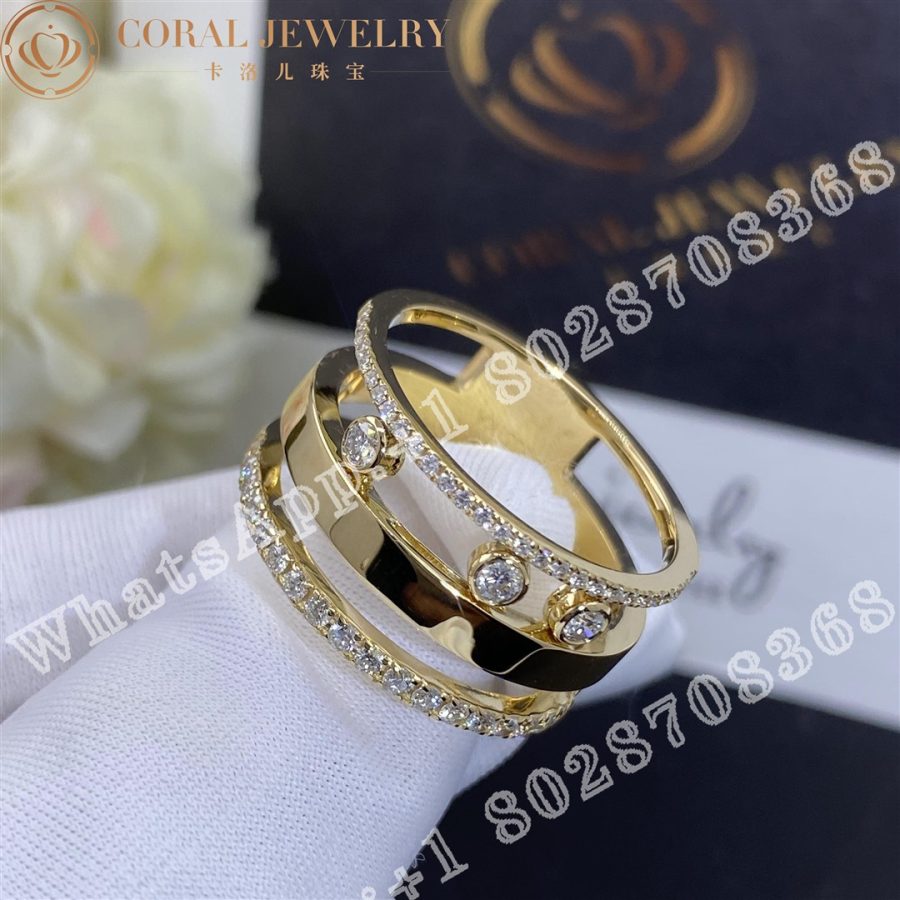 Messika Move Romane Yellow Gold Ring with Diamonds 06659-YG - Image 7