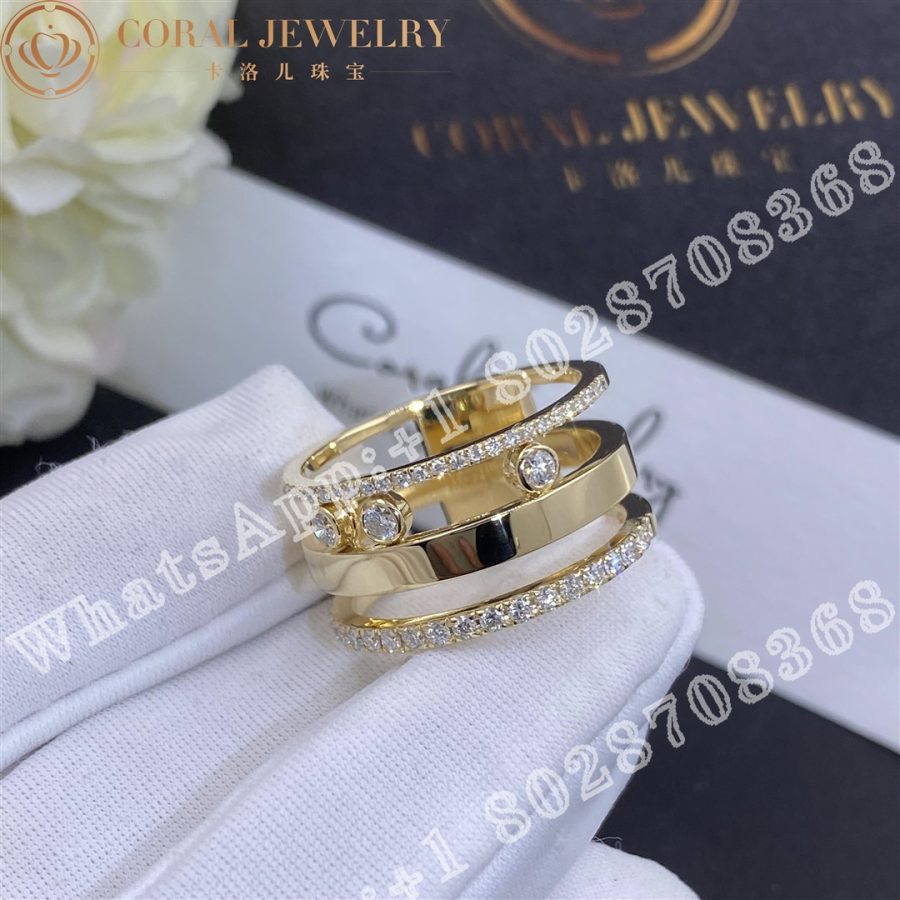 Messika Move Romane Yellow Gold Ring with Diamonds 06659-YG - Image 3