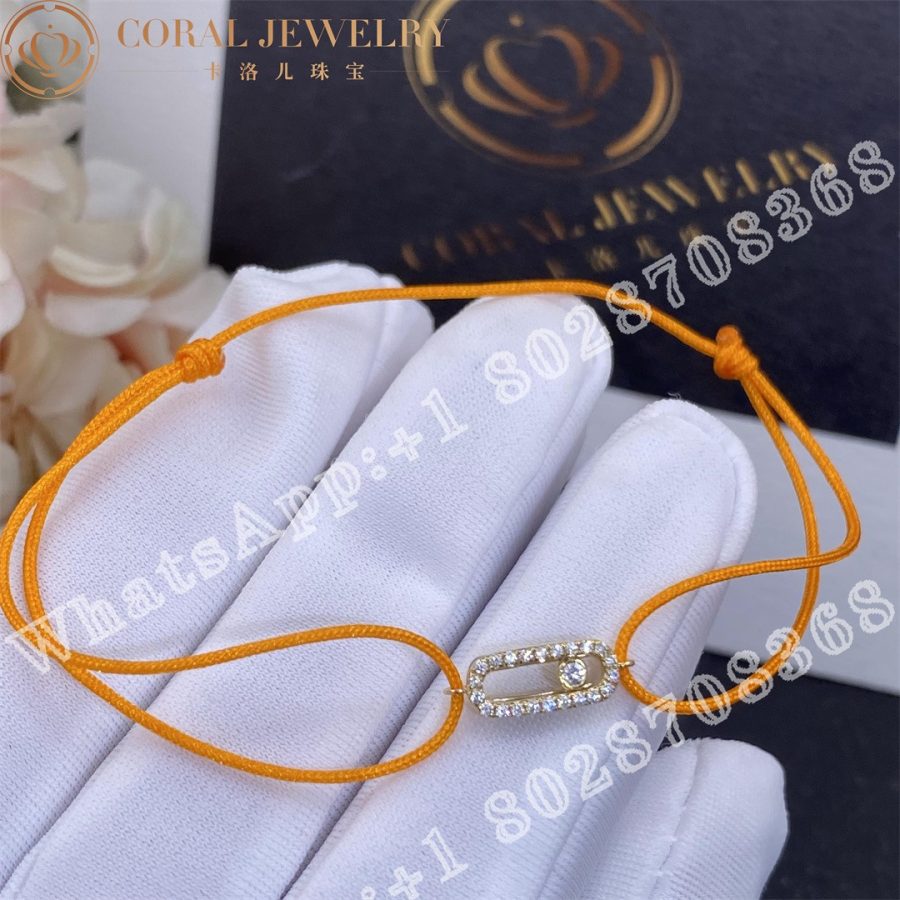 Messika Move Uno bracelet with orange cord 13289-YG - Image 4