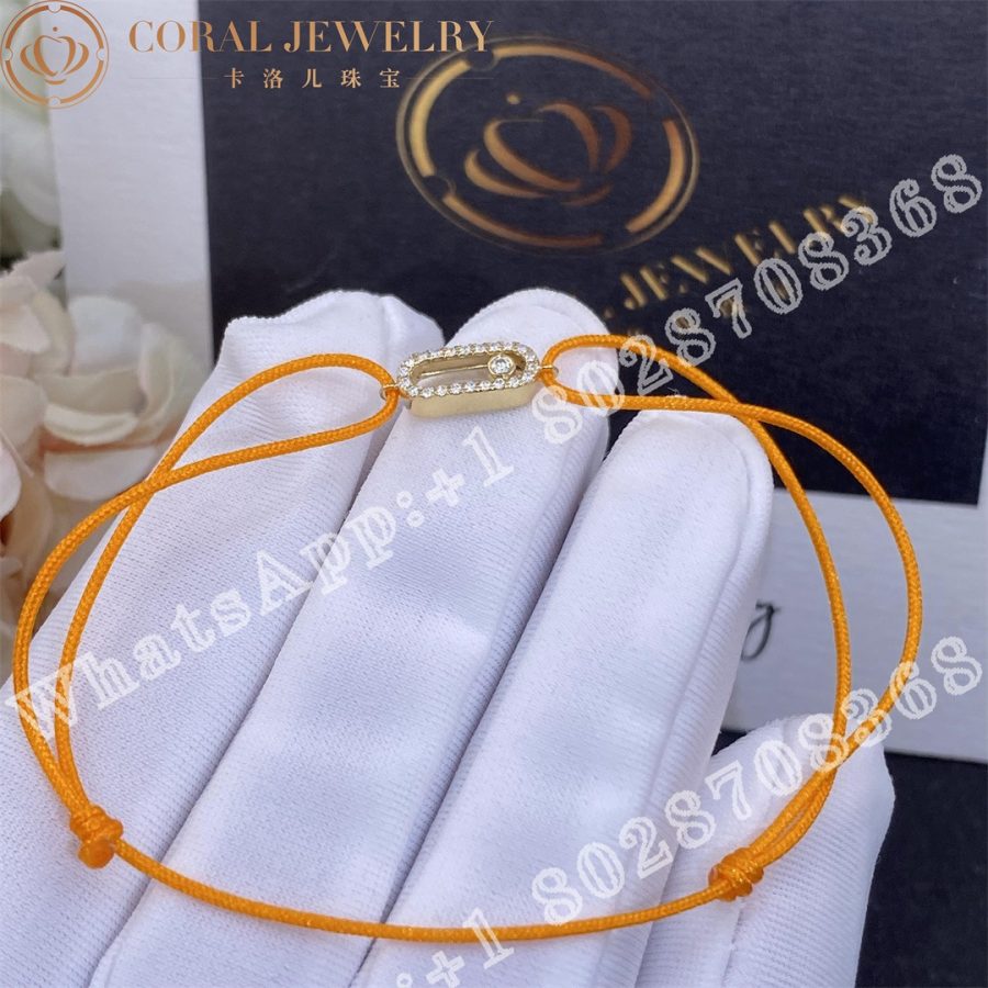 Messika Move Uno bracelet with orange cord 13289-YG - Image 5