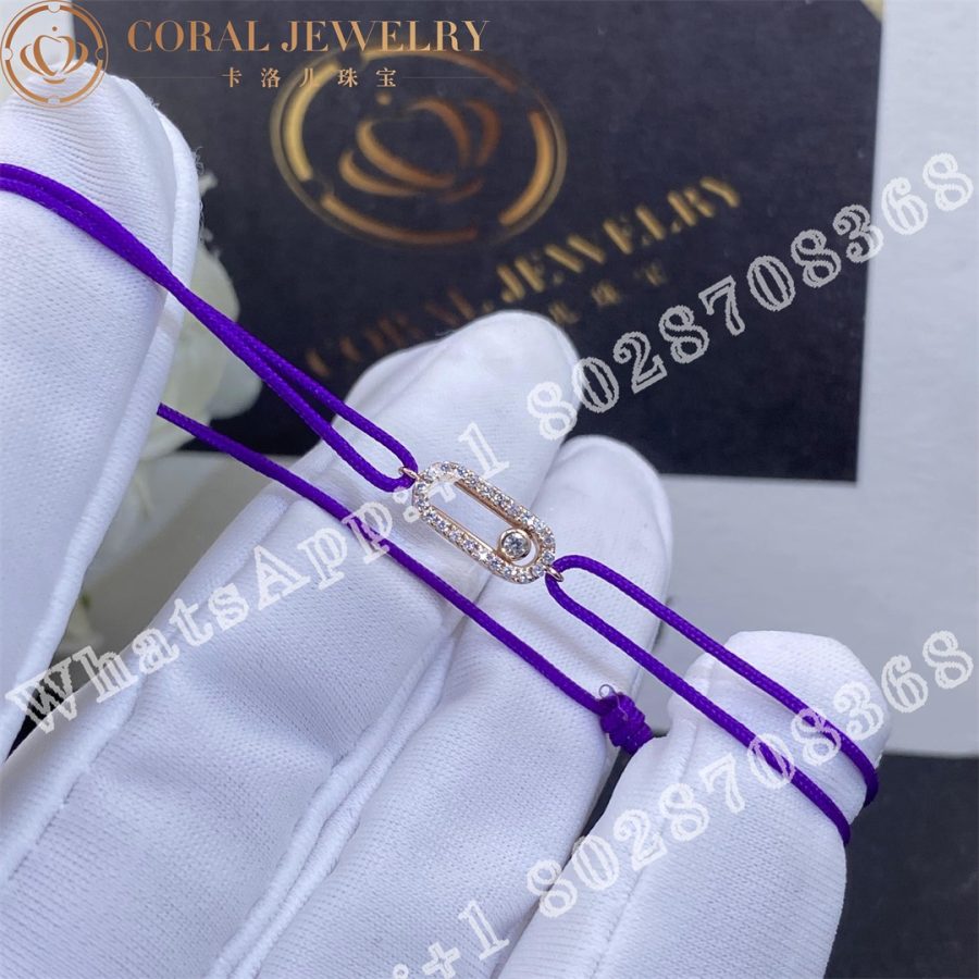 Messika  Move Uno bracelet with purple cord 13210-PG - Image 3