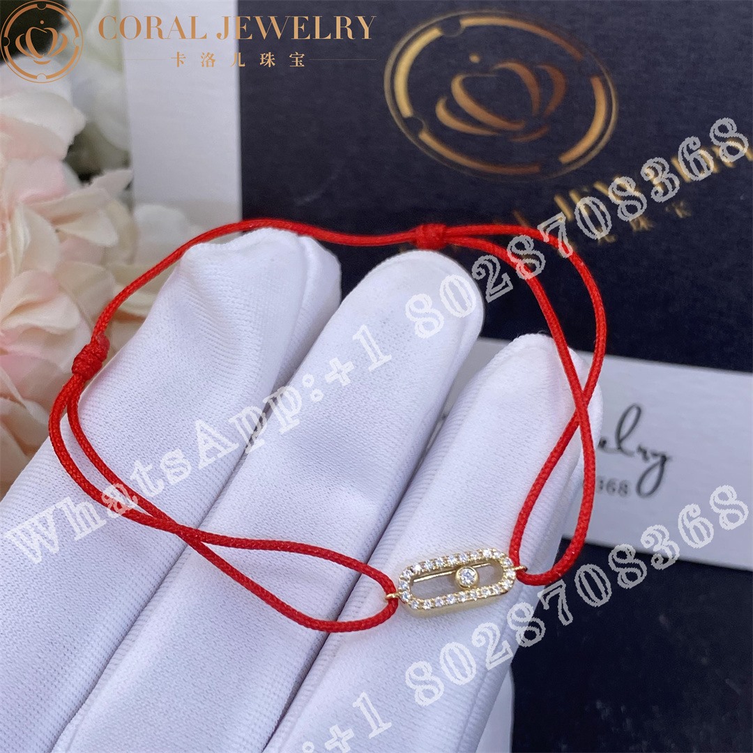 Messika Move Uno Bracelet With Red Cord 13211 Yg Coral (2)