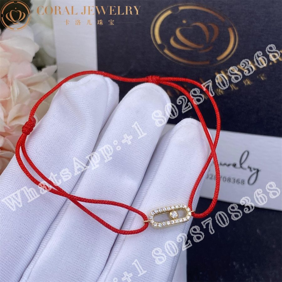 Messika Move Uno bracelet with red cord 13211-YG - Image 3