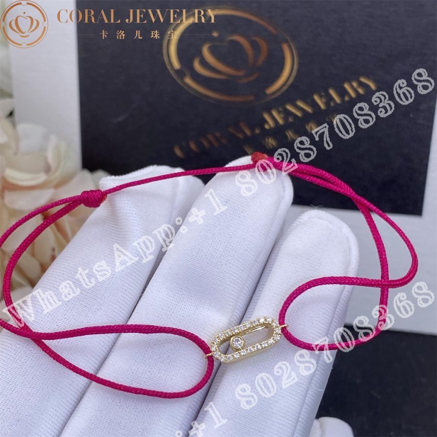 Messika Move Uno string bracelet in pink 13290-YG - Image 3