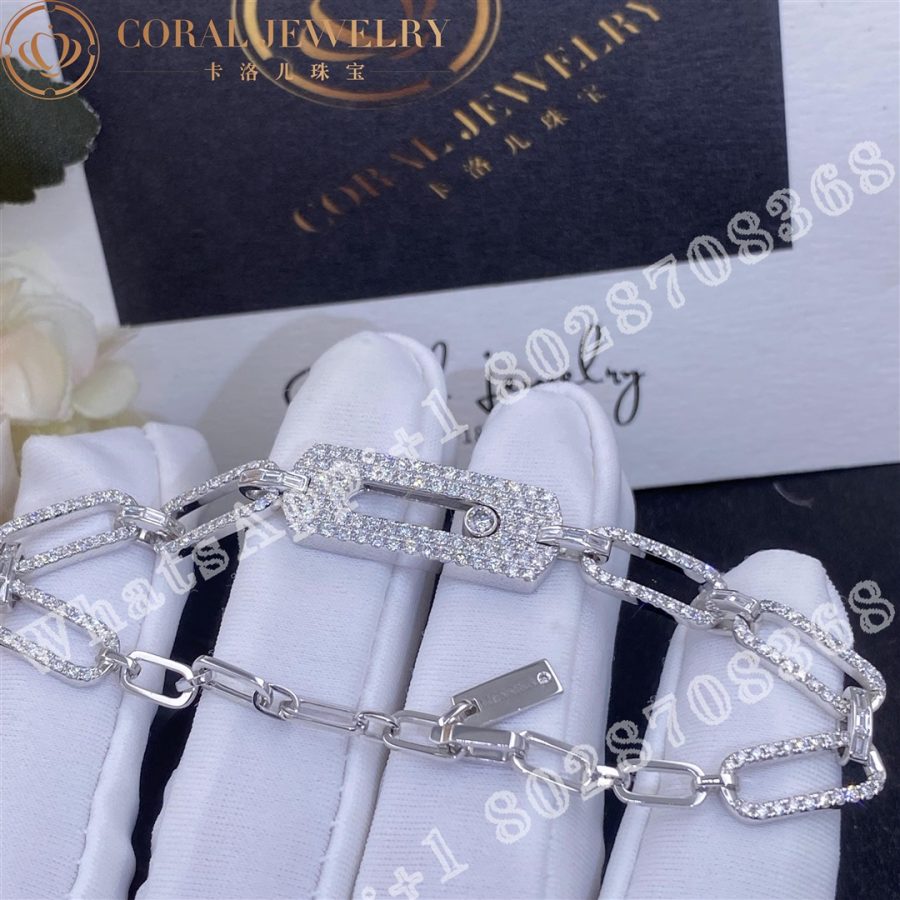 Messika My Move Pave 18k WG Diamond Link Bracelet 12186-WG - Image 6