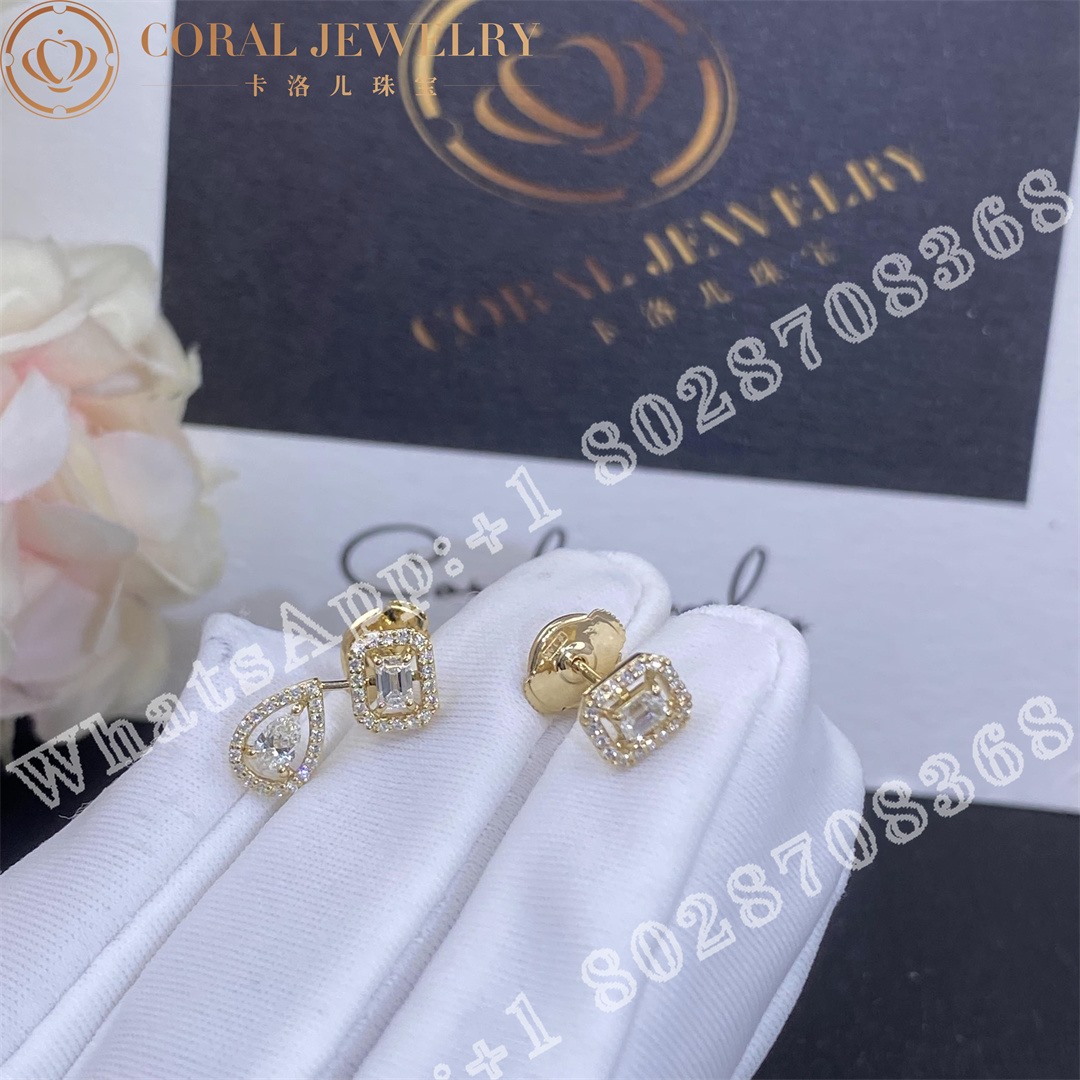 Messika My Twin 12 010ct X3 Yellow Gold Diamond Earrings 07004 Yg Coral (2)