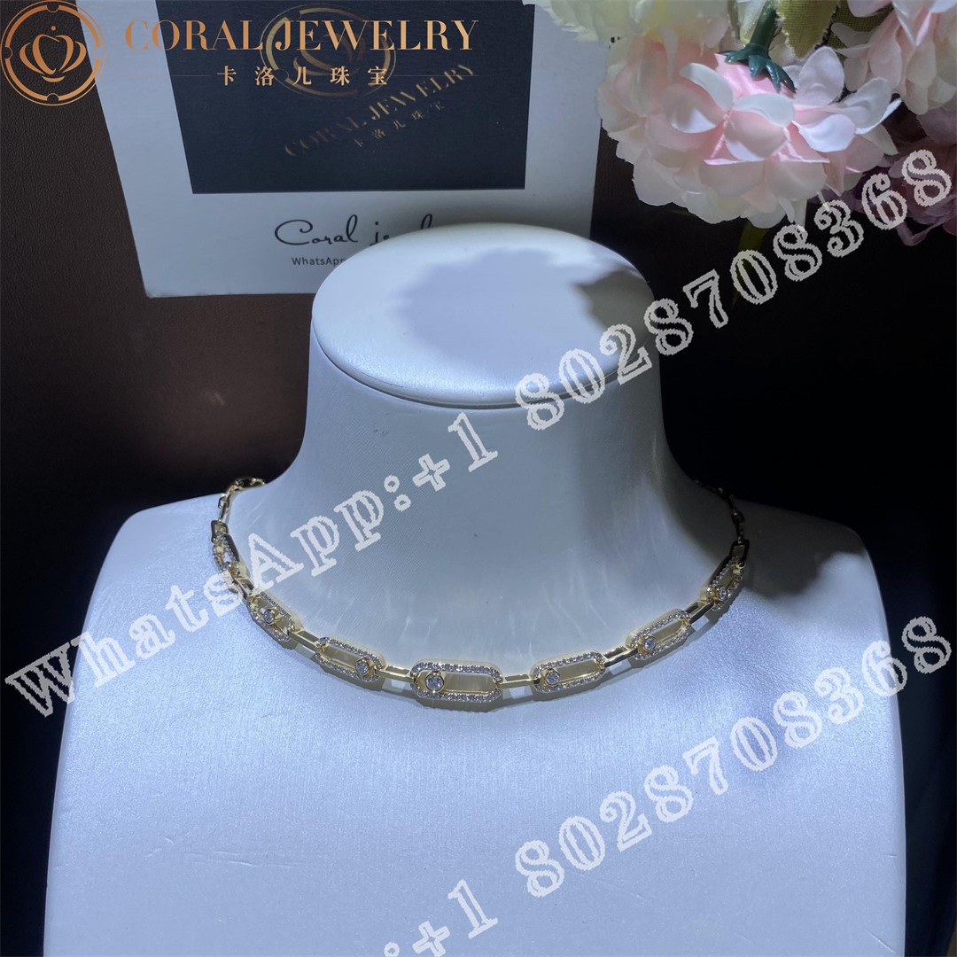 Messika Move Uno Multi Choker Yellow Gold Diamond Necklace 12010 Yg Coral (1)