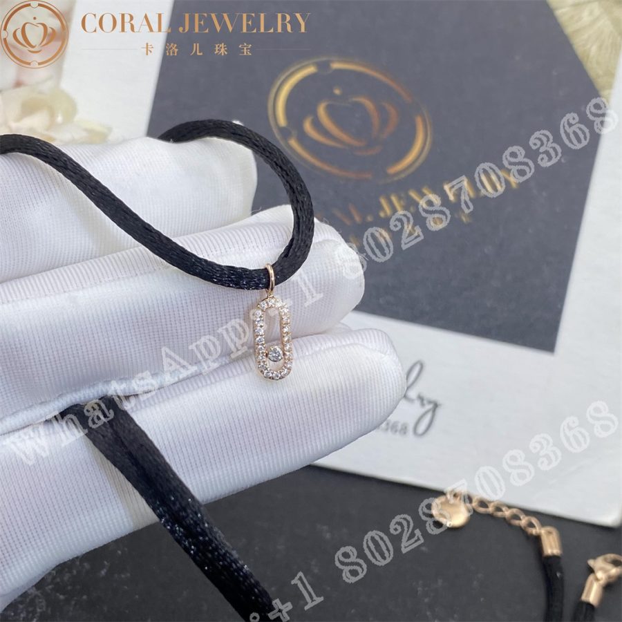 Messika CARE(S) Pavé Necklace Pink Gold Diamond Necklace 12073-PG - Image 3