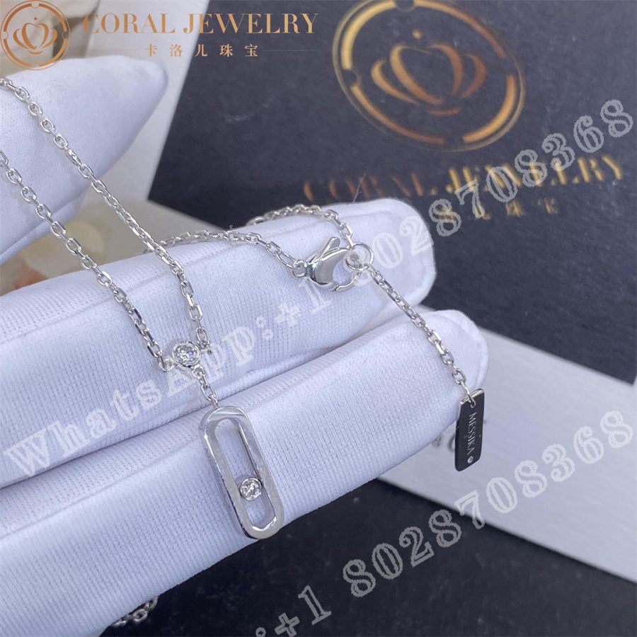 Messika Move Uno Long Necklace  White Gold Diamond Necklace 10111-WG - Image 5