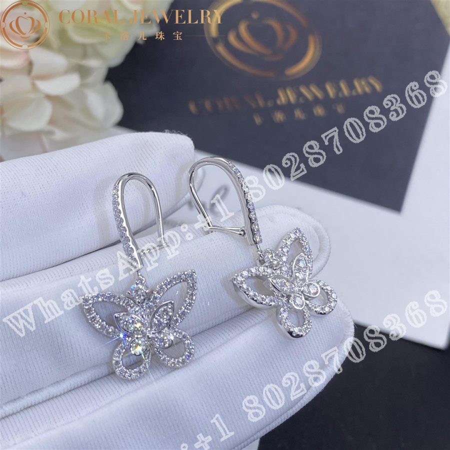 Graff Butterfly Silhouette Diamond Drop Earrings RGE1617 - Image 4