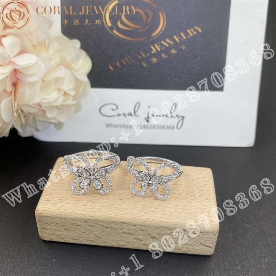 Graff Butterfly Silhouette Diamond Mini Ring RGR769 - Image 8